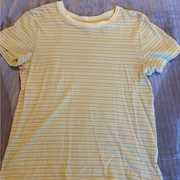 Full Tilt Tops - Striped Yellow and White T-Shirt